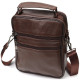 Стильний чоловічий месенджер з натуральної шкіри Vintage Коричневий