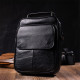 Практичний чоловічий месенджер із натуральної шкіри Vintage Чорний