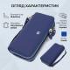 Жіночий гаманець клатч з натуральної шкіри для карток та купюр ST Leather Синій