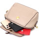 Стильная женская компактная сумка из натуральной кожи Vintage Бежевая