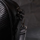 Фактурная сумка для женщин из натуральной кожи с тиснением под змею Vintage Черная