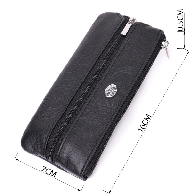 Универсальная ключница из натуральной кожи ST Leather Черный