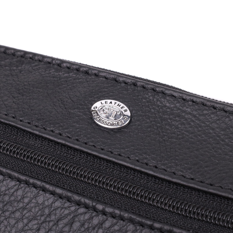 Универсальная ключница из натуральной кожи ST Leather Черный