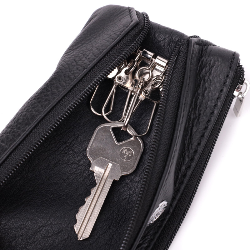 Универсальная ключница из натуральной кожи ST Leather Черный