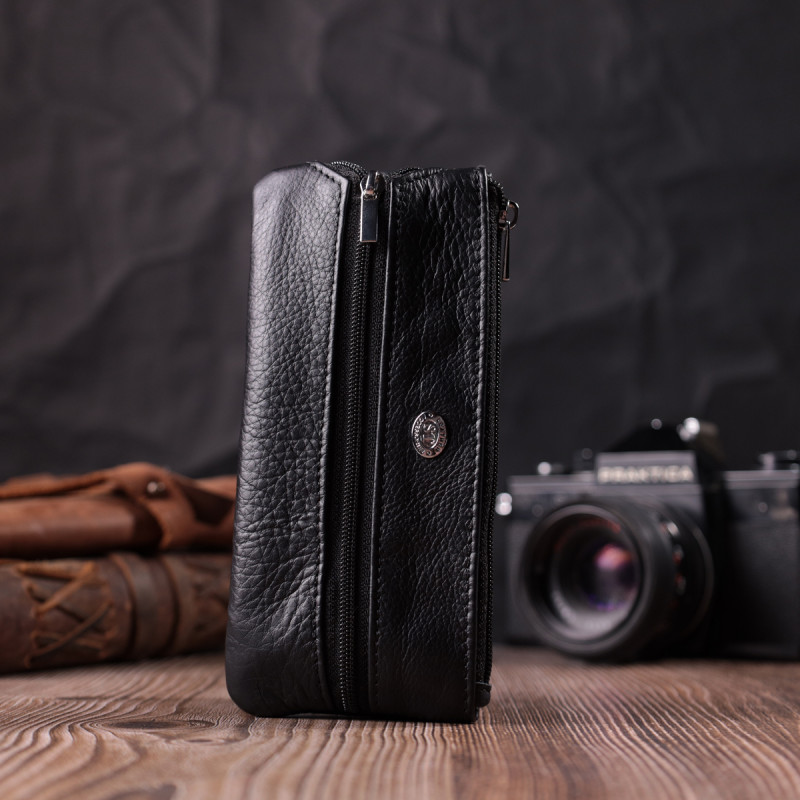Универсальная ключница из натуральной кожи ST Leather Черный