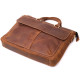 Чоловічий шкіряний портфель для документів ноутбука та роботи Vintage Коричневий