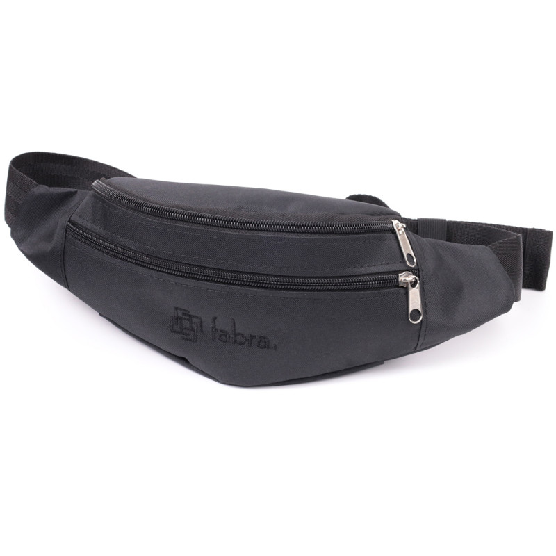 Текстильная поясная сумка для города поездок и повседневного использования FABRA Черная