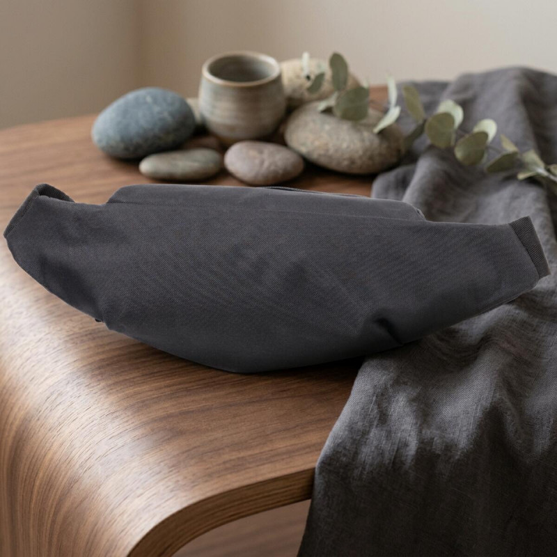 Текстильная поясная сумка для города поездок и повседневного использования FABRA Черная