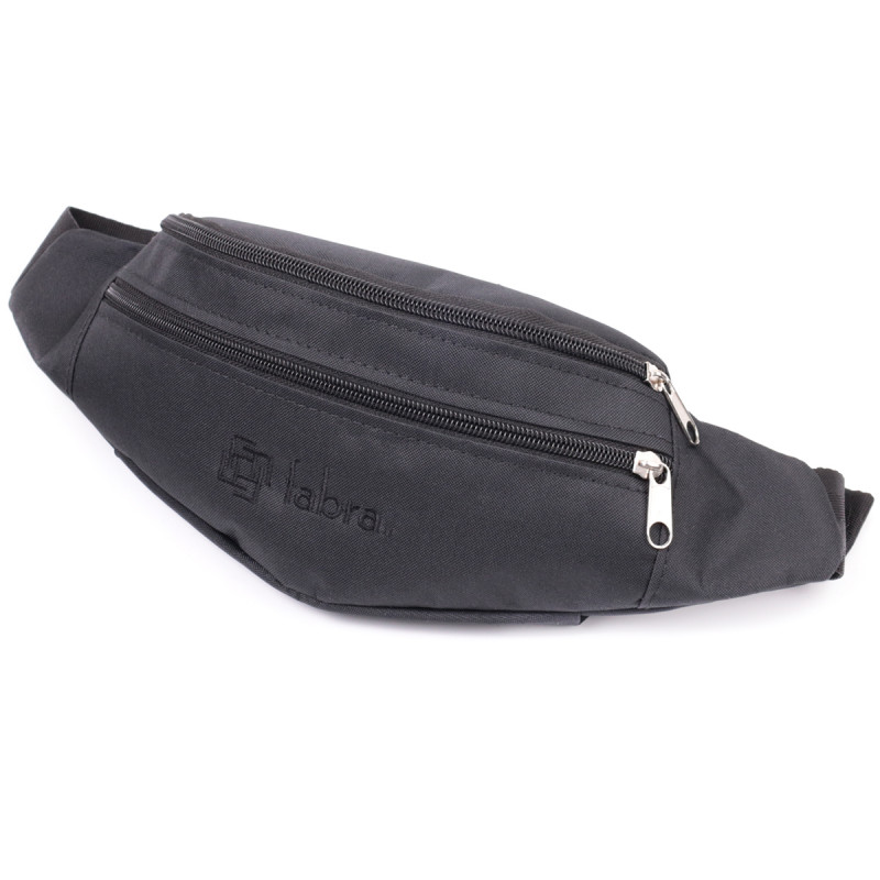 Текстильная поясная сумка для города поездок и повседневного использования FABRA Черная