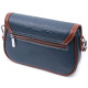 Сумка женская с фактурным клапаном из натуральной кожи Vintage Синяя
