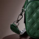 Невелика жіноча сумка прошита ромбами на лицьовій стороні з натуральної шкіри Vintage Зелена