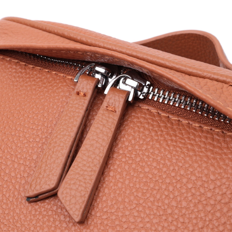 Стильная женская сумка через плечо в классическом цвете из натуральной кожи Vintage Рыжая