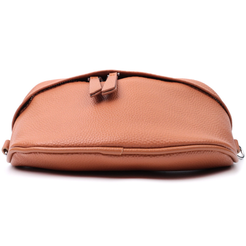 Стильная женская сумка через плечо в классическом цвете из натуральной кожи Vintage Рыжая