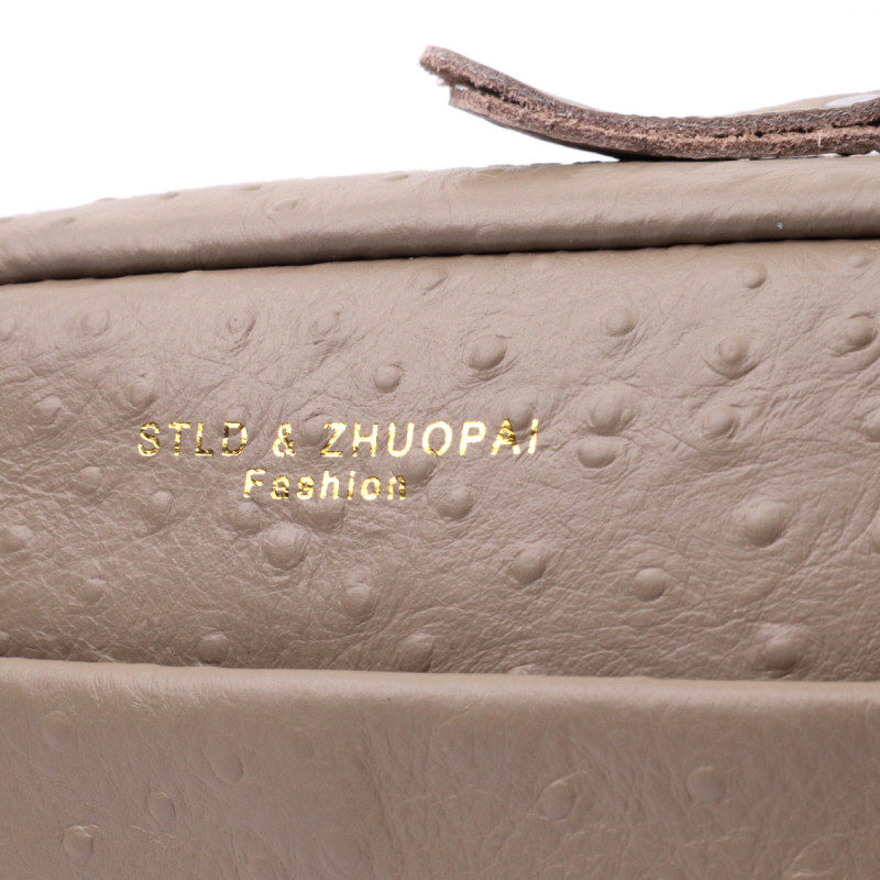 Стильная сумка для женщин из фактурной натуральной кожи Vintage Бежевая