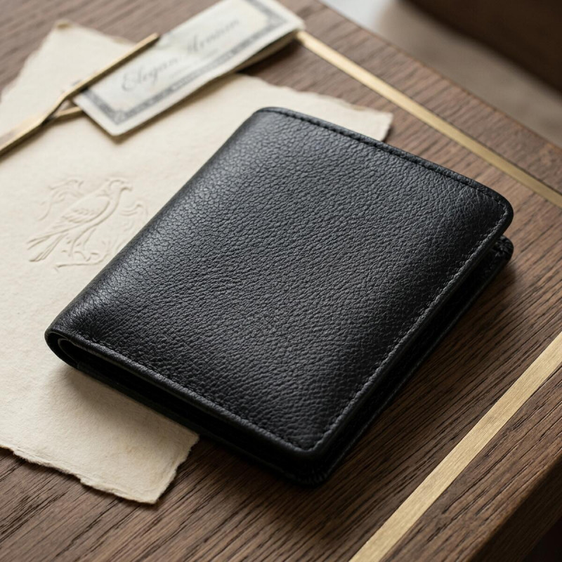 Жіночий шкіряний гаманець для карток купюр та монет ST Leather Чорний