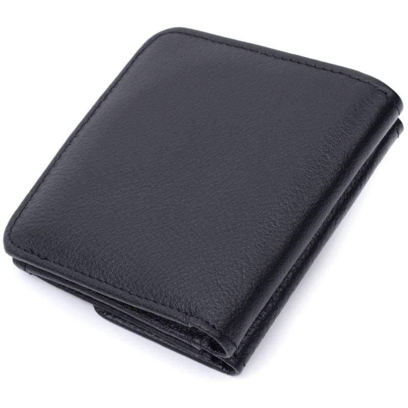 Жіночий шкіряний гаманець для карток купюр та монет ST Leather Чорний