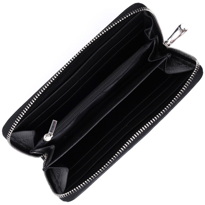 Красивый клатч унисекс на одно отделение из натуральной кожи ST Leather Черный
