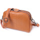 Невелика сумка для жінок на два відділення з натуральної шкіри Vintage Рудий