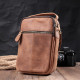 Компактна шкіряна сумка для чоловіків Vintage Коричнева