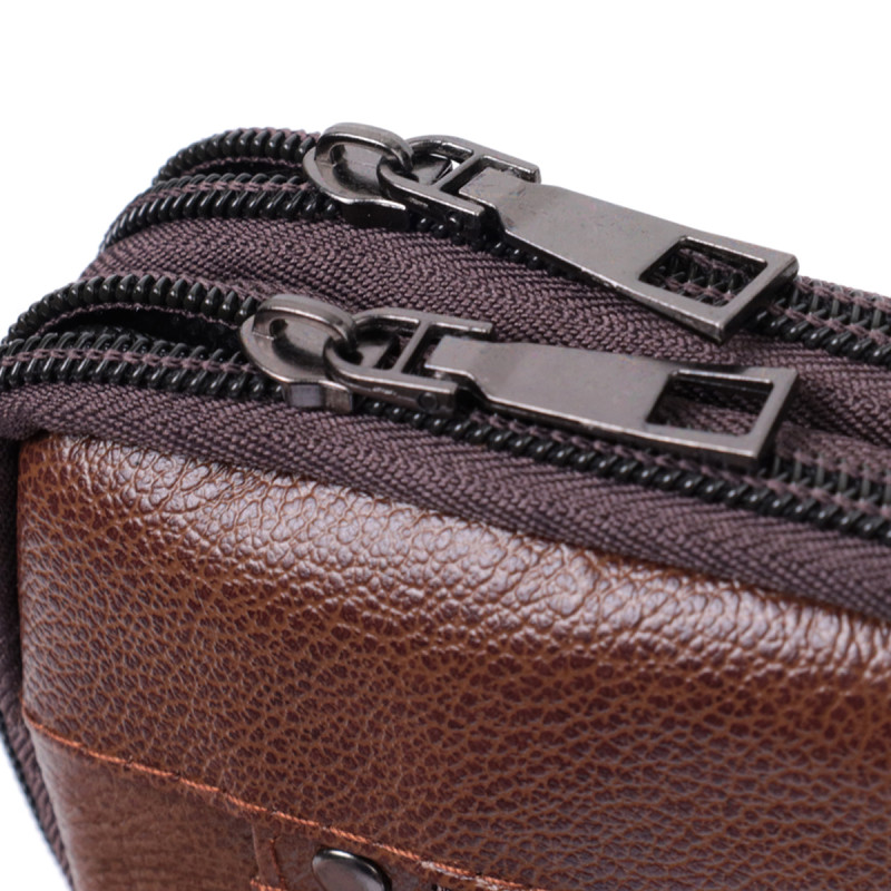 Сумка для мужчин на два отделения из натуральной кожи Vintage Коричневый