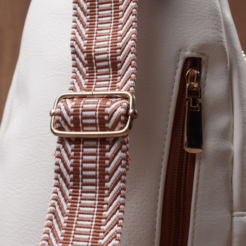 Стильная женская сумка с одной лямкой через плечо из экокожи Vintage Белый