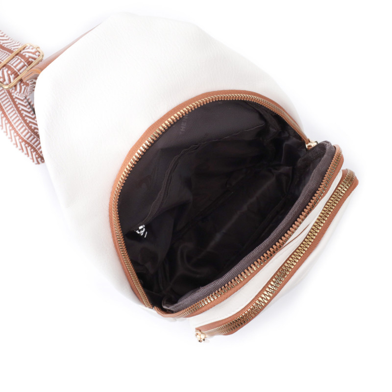 Стильная женская сумка с одной лямкой через плечо из экокожи Vintage Белый