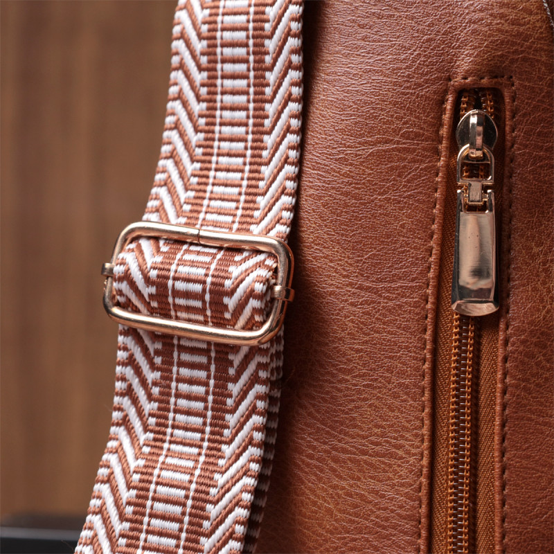 Практична жіноча сумка з однією лямкою через плече з екошкіри Vintage Рудий