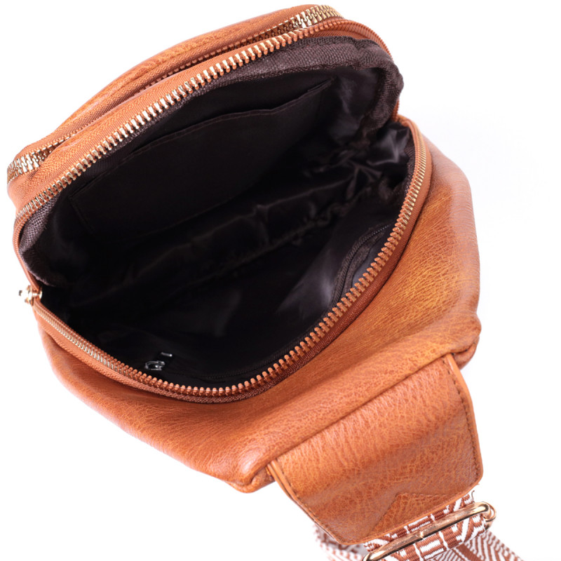 Практична жіноча сумка з однією лямкою через плече з екошкіри Vintage Рудий