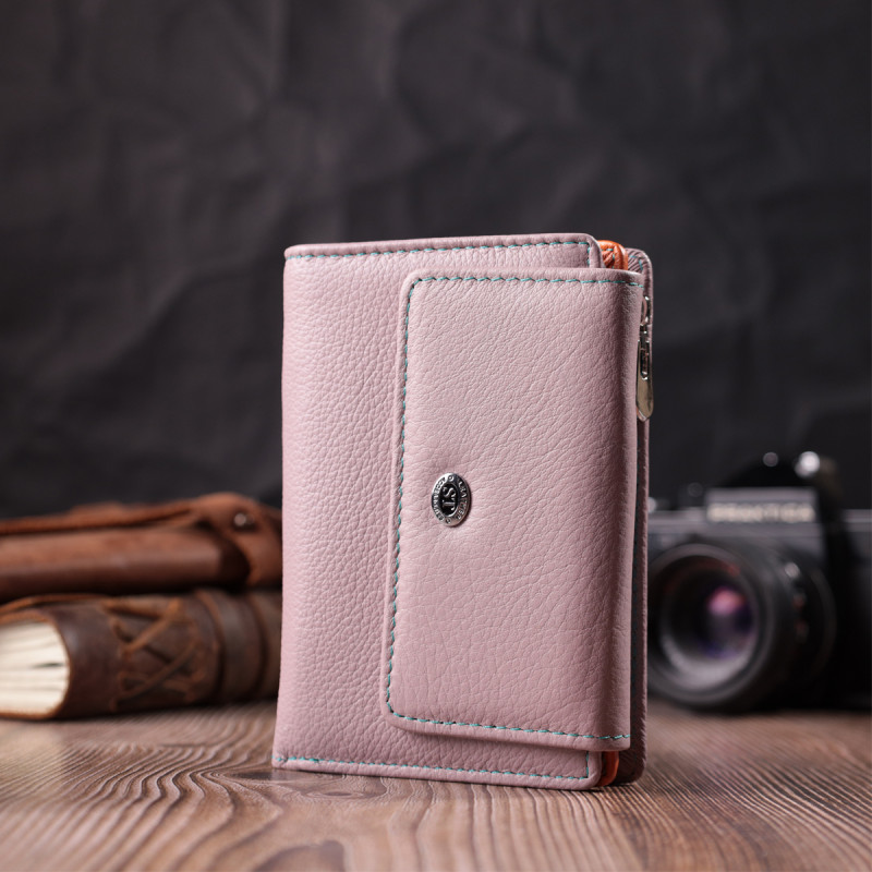 Модний гаманець для жінок з натуральної шкіри ST Leather Бежевий