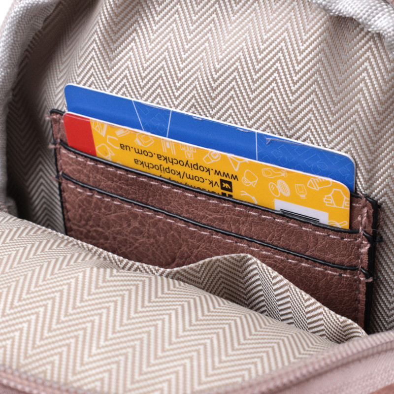 Стильная женская сумка через плечо с отверстием для наушников из экокожи Vintage Коричневый