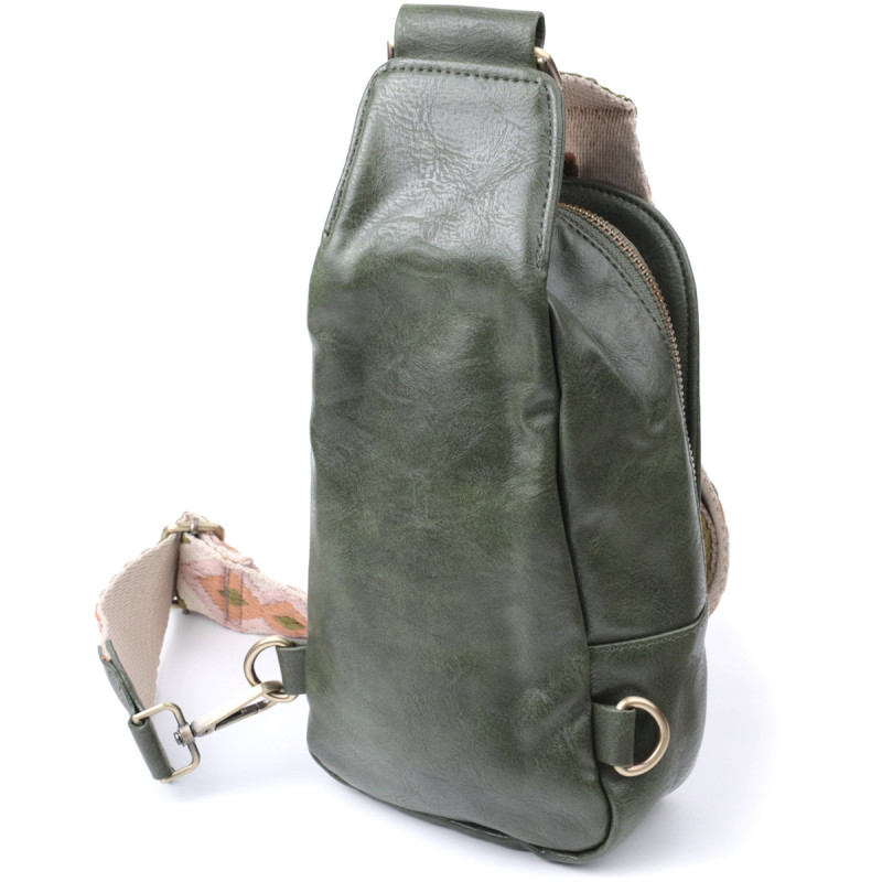 Красивая сумка через плечо в модном цвете из экокожи Vintage Зеленый