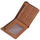 Чоловічий шкіряний гаманець для карток купюр та монет Vintage Коричневий