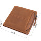 Чоловічий шкіряний гаманець для карток купюр та монет Vintage Коричневий