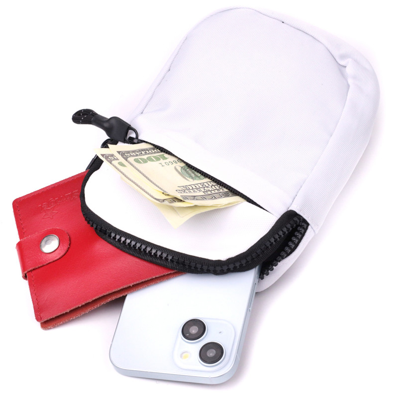 Стильна слінг сумка для подорожей із якісного текстилю Vintage Білий