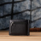 Чоловічий гаманець із металевим затискачем з натуральної шкіри ST Leather Чорний