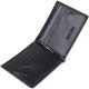 Мужской кошелек с металлическим зажимом из натуральной кожи ST Leather Черный