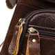 Сумка для чоловіків з великою кількістю кишень із натуральної шкіри Vintage Коричневий