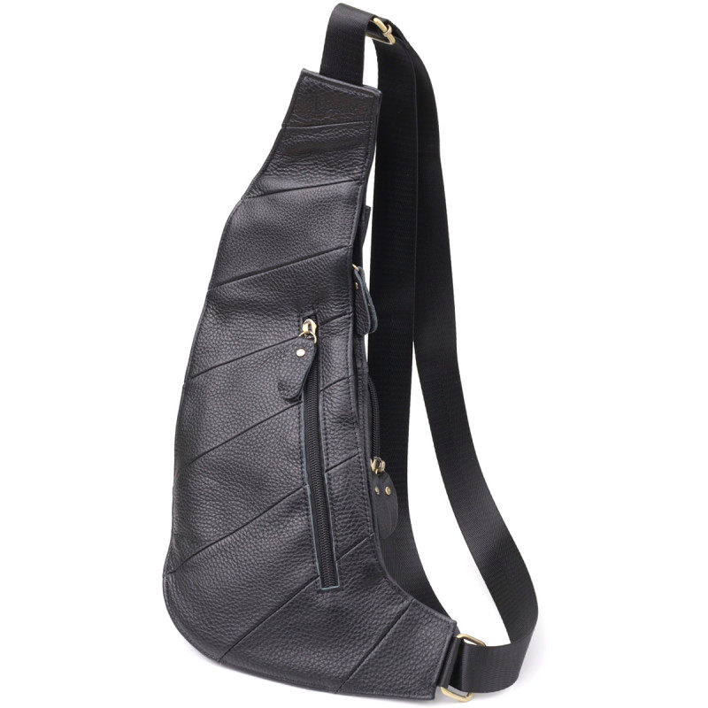 Сумка через плечо из натуральной кожи Vintage Черный