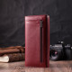 Горизонтальный женский кошелек из натуральной кожи ST Leather Бордовый