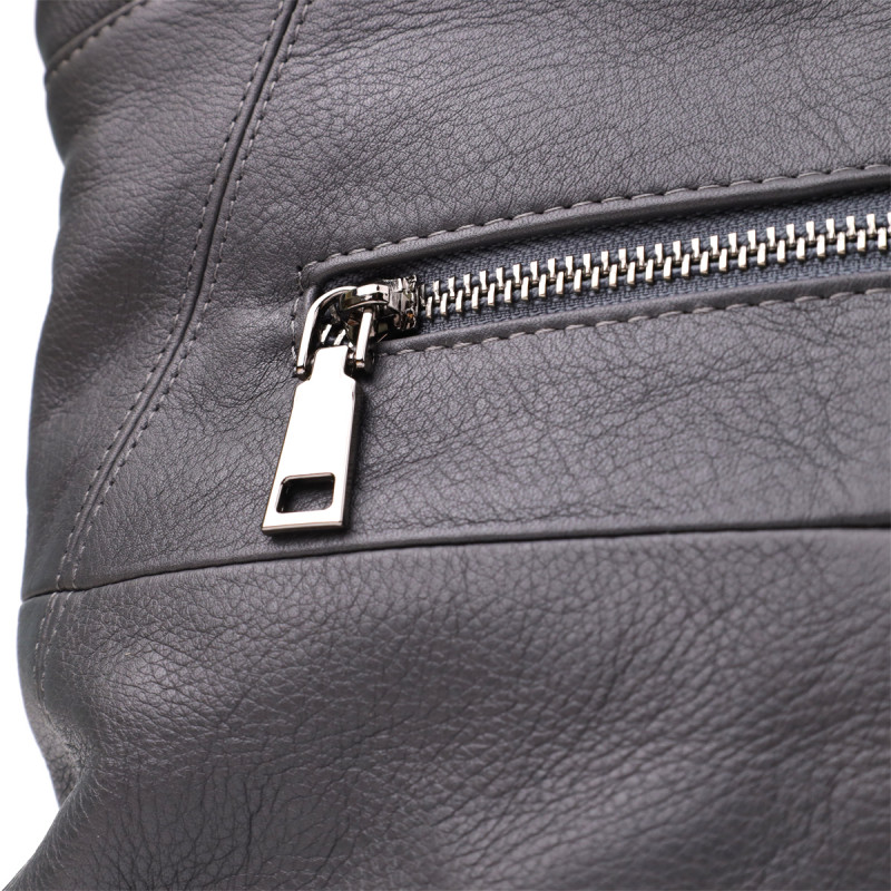 Повседневная сумка для женщин из натуральной кожи Vintage Серый