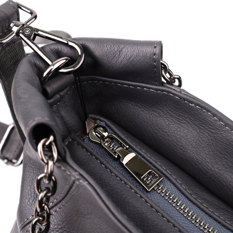 Повседневная сумка для женщин из натуральной кожи Vintage Серый