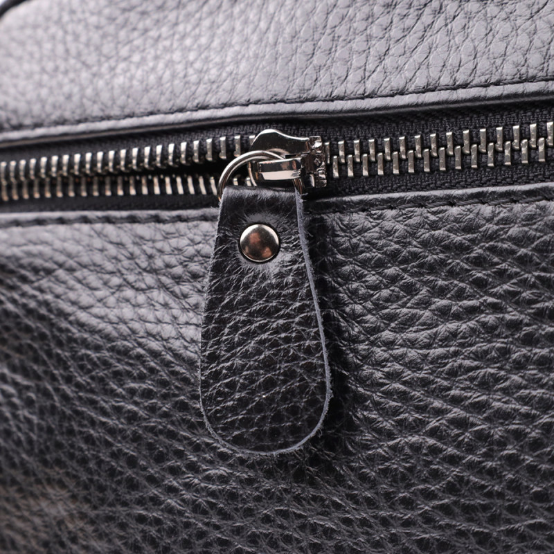 Мужская сумка на плечо из натуральной кожи Vintage Черный