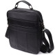 Мужская сумка с ручкой для переноса в руке из натуральной кожи Vintage Черный