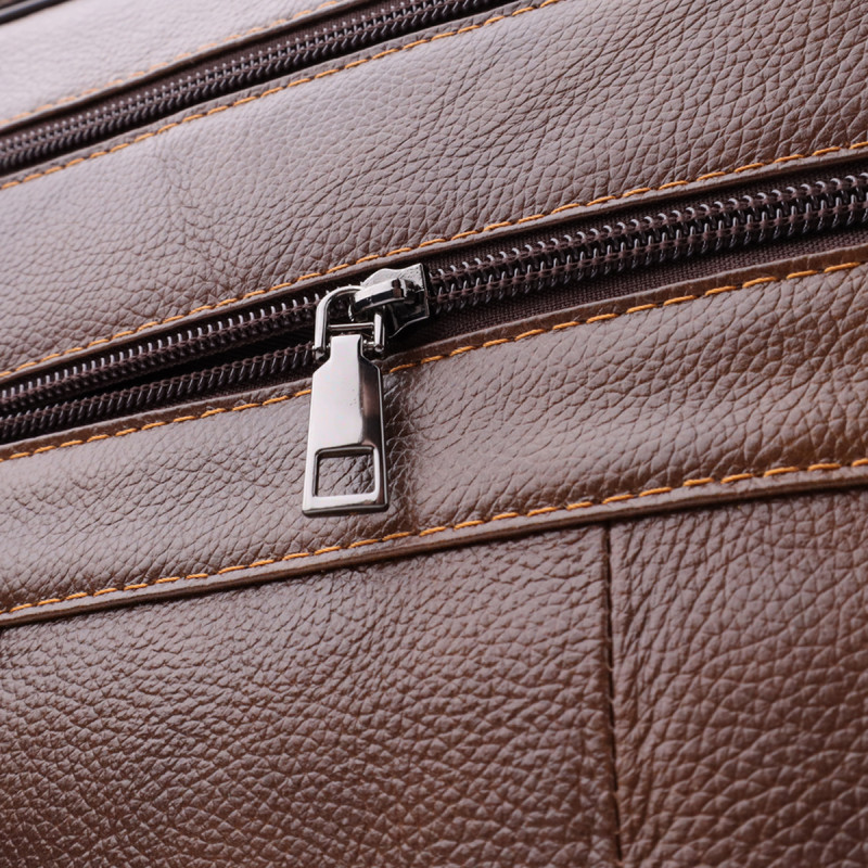 Сумка для чоловіків з ручкою для перенесення в руці з натуральної шкіри Vintage Коричневий