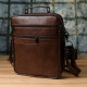 Сумка для чоловіків з ручкою для перенесення в руці з натуральної шкіри Vintage Коричневий