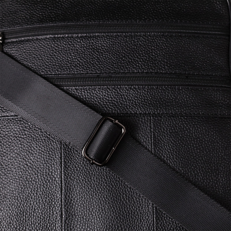 Сумка мужская с ручкой для переноса в руке из натуральной кожи Vintage Черный