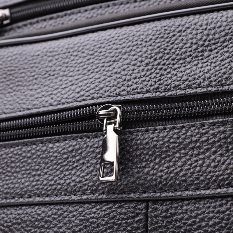 Сумка мужская с ручкой для переноса в руке из натуральной кожи Vintage Черный