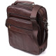 Сумка мужская с ручкой для переноса в руке из натуральной кожи Vintage Коричневый