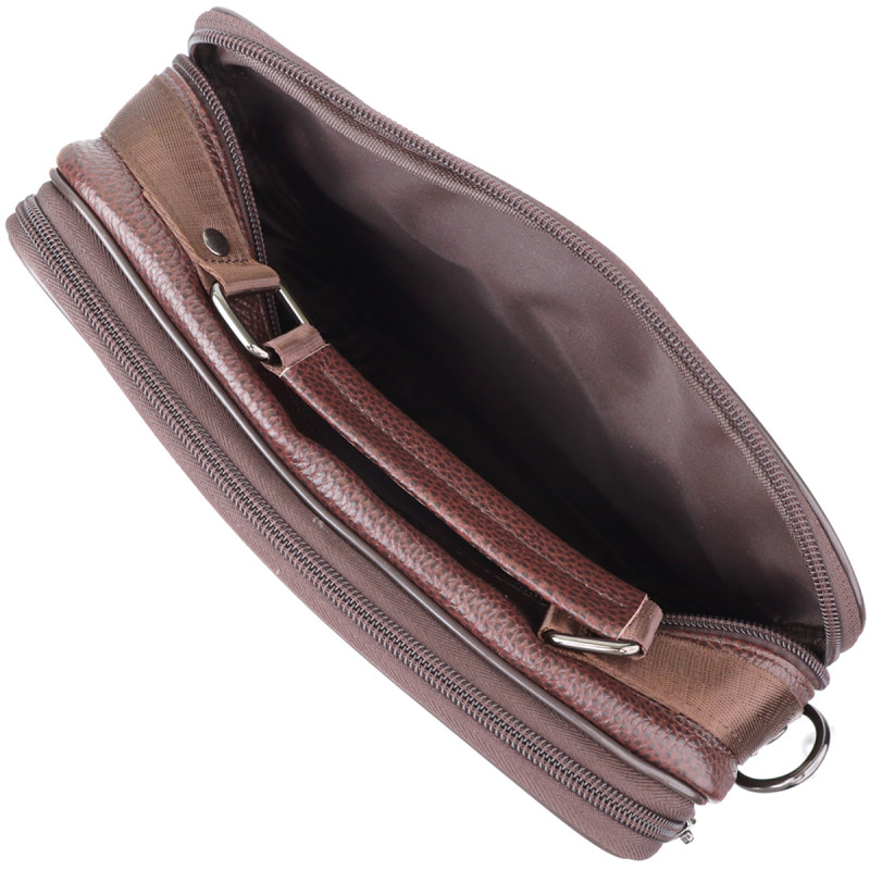 Сумка мужская с ручкой для переноса в руке из натуральной кожи Vintage Коричневый