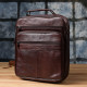 Сумка мужская с ручкой для переноса в руке из натуральной кожи Vintage Коричневый